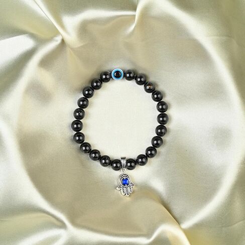 Crocon Bracelet with hamsa symbol Healing Crystals & Men Birthday Mom Inspirational Gifts for Her & Gemstones Evil Eye Charm Beads Bracelet for Women in Saudi Arabia