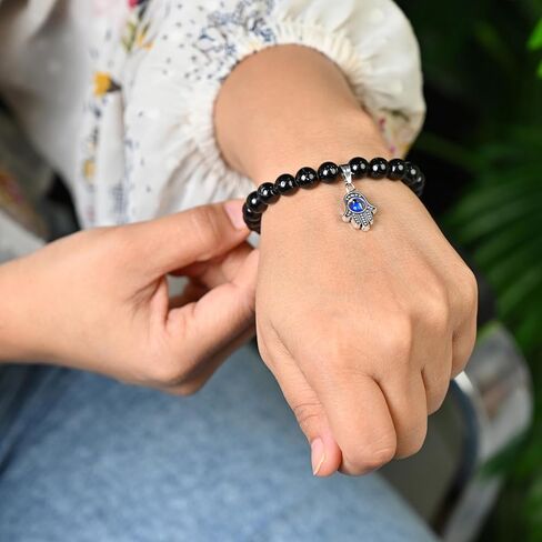 Crocon Bracelet with hamsa symbol Healing Crystals & Men Birthday Mom Inspirational Gifts for Her & Gemstones Evil Eye Charm Beads Bracelet for Women in Saudi Arabia