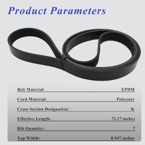 AUCERAMIC Engine Serpentine Drive Belt Fit 2008-2012 for Honda Accord L4 2.4L Replace# K070721 7PK1835 56992R40A01 in Saudi Arabia