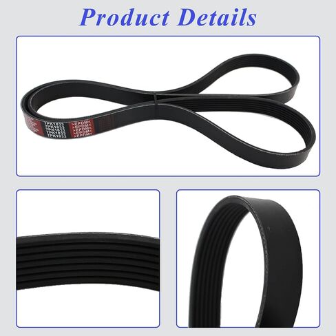 AUCERAMIC Engine Serpentine Drive Belt Fit 2008-2012 for Honda Accord L4 2.4L Replace# K070721 7PK1835 56992R40A01 in Saudi Arabia