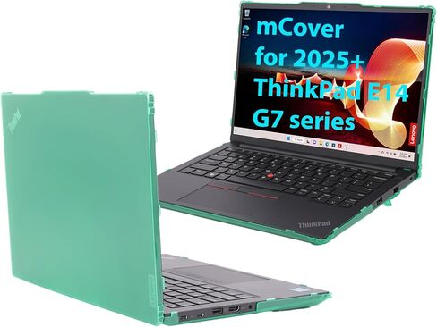 حافظة mCover الصلبة متوافقة فقط مع أجهزة الكمبيوتر المحمولة Lenovo ThinkPad E14 Gen 7 Windows مقاس 14 بوصة 2025-2027 (مع مفصل 180 درجة، لا تناسب أي موديلات Lenovo أخرى) - أسود in Kuwait