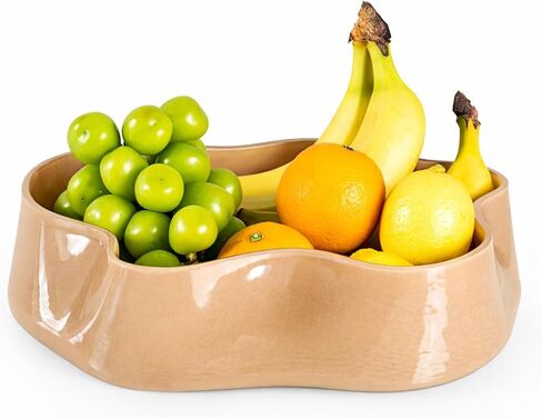 Modern Glass Decorative Bowl for Kitchen & Home Decor – Handmade Unique Design Key Bowl for Entryway Table, Living Room, Premium Candy Bowl, Fruit Bowl for Kitchen Counter in Saudi Arabia