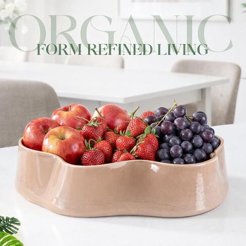 Modern Glass Decorative Bowl for Kitchen & Home Decor – Handmade Unique Design Key Bowl for Entryway Table, Living Room, Premium Candy Bowl, Fruit Bowl for Kitchen Counter in Saudi Arabia