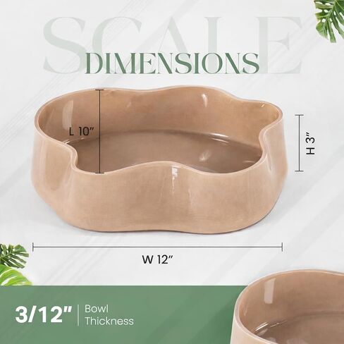 Modern Glass Decorative Bowl for Kitchen & Home Decor – Handmade Unique Design Key Bowl for Entryway Table, Living Room, Premium Candy Bowl, Fruit Bowl for Kitchen Counter in Saudi Arabia