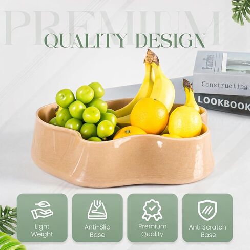 Modern Glass Decorative Bowl for Kitchen & Home Decor – Handmade Unique Design Key Bowl for Entryway Table, Living Room, Premium Candy Bowl, Fruit Bowl for Kitchen Counter in Saudi Arabia