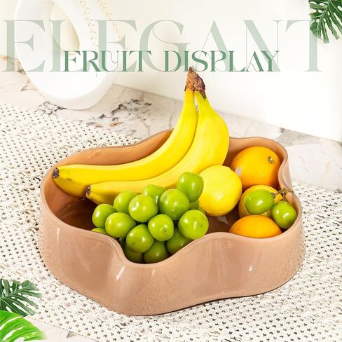 Modern Glass Decorative Bowl for Kitchen & Home Decor – Handmade Unique Design Key Bowl for Entryway Table, Living Room, Premium Candy Bowl, Fruit Bowl for Kitchen Counter in Saudi Arabia