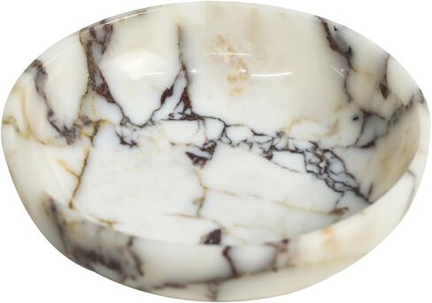 Marble Key Bowl for Home Decor, Decorative Bowl for Coffee Table, Marble Fruit Bowl For Table Centerpiece, Coins Candy Catchall Bowl For Entryway (Calacatta Viola, 7.8" x 1.9") in Saudi Arabia