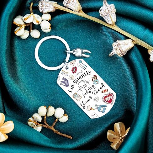Dentist Gift For Women Dental Hygienist Gifts Dental Assistant Accessories Tooth Keychain For Dentists Graduatioin Birthday Retirement Appreciation Gift in Saudi Arabia