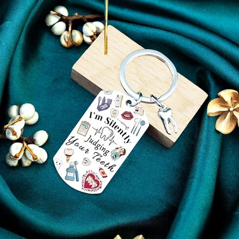 Dentist Gift For Women Dental Hygienist Gifts Dental Assistant Accessories Tooth Keychain For Dentists Graduatioin Birthday Retirement Appreciation Gift in Saudi Arabia
