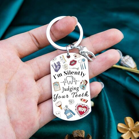 Dentist Gift For Women Dental Hygienist Gifts Dental Assistant Accessories Tooth Keychain For Dentists Graduatioin Birthday Retirement Appreciation Gift in Saudi Arabia