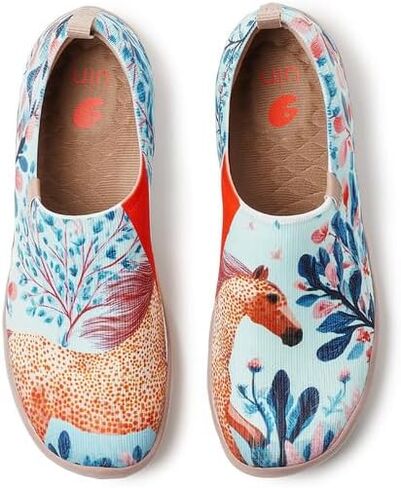 UIN Sneakers for Women Slip On Shoes Casual Comfortable Wide Lightweight Walking Fashion Tnenis Travel Art Painted Loafers in Saudi Arabia