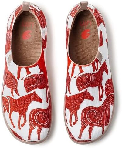 UIN Sneakers for Women Slip On Shoes Casual Comfortable Wide Lightweight Walking Fashion Tnenis Travel Art Painted Loafers in Saudi Arabia