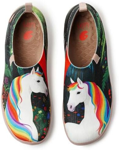 UIN Sneakers for Women Slip On Shoes Casual Comfortable Wide Lightweight Walking Fashion Tnenis Travel Art Painted Loafers in Saudi Arabia