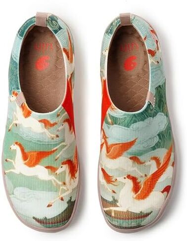 UIN Sneakers for Women Slip On Shoes Casual Comfortable Wide Lightweight Walking Fashion Tnenis Travel Art Painted Loafers in Saudi Arabia