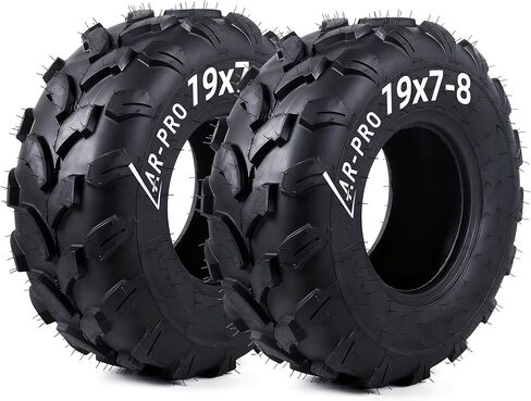 إطارات AR-PRO 19x7-8 ATV UTV - إطارات 4PR بدون أنابيب لجميع التضاريس للطرق الوعرة متوافقة مع Coleman CT200U، BT200X، Baja Warrior MB165 MB200، Axis M200، Coolster 110cc 125cc Quad Go Kart in Saudi Arabia