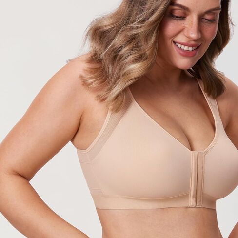 DELIMIRA Women's Front Closure Posture Wireless Back Support Full Coverage Bra in Saudi Arabia