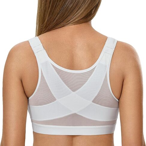 DELIMIRA Women's Front Closure Posture Wireless Back Support Full Coverage Bra in Saudi Arabia