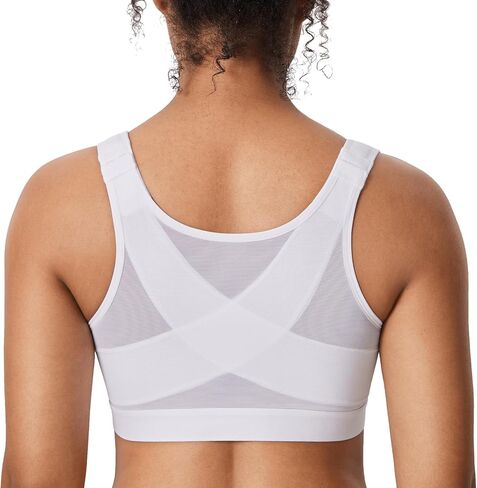 DELIMIRA Women's Front Closure Posture Wireless Back Support Full Coverage Bra in Saudi Arabia