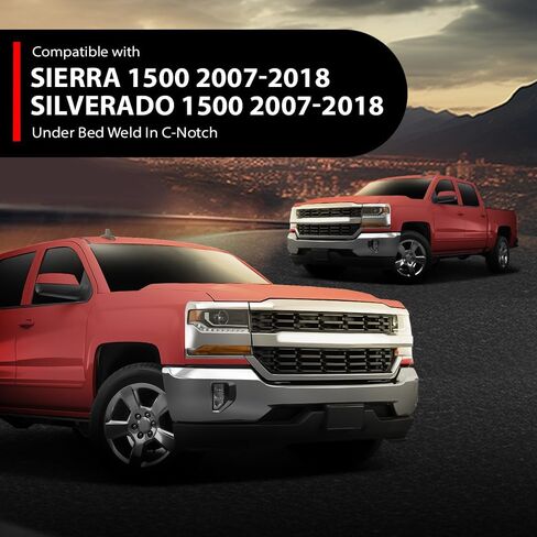 ANDPLAY لحام تحت السرير في فتحة C متوافق مع Chevy Silverado GMC Sierra 1500 2007-2018 فضي in Saudi Arabia
