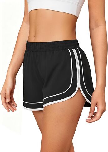 Chunpin Women's Athletic Shorts Waterproof Running Shorts Quick Dry Sporty Shorts Gym Workout Shorts with Pockets in Saudi Arabia