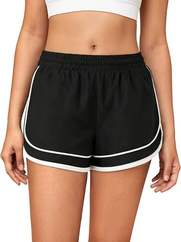 Chunpin Women's Athletic Shorts Waterproof Running Shorts Quick Dry Sporty Shorts Gym Workout Shorts with Pockets in Saudi Arabia