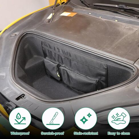 Frunk Organizer with Lid, Car Frunk Organizer Compatible with Tesla Model S 2014-2026 Accessories, Frunk Storage Bag Collapsible, Front Trunk Organizer Storage Cargo Hanging Bag Portable Waterproof in Saudi Arabia