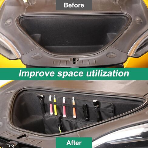 Frunk Organizer with Lid, Car Frunk Organizer Compatible with Tesla Model S 2014-2026 Accessories, Frunk Storage Bag Collapsible, Front Trunk Organizer Storage Cargo Hanging Bag Portable Waterproof in Saudi Arabia