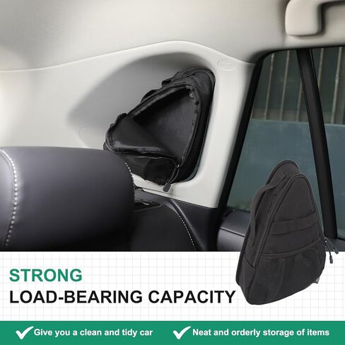 Rear Window Side Storage Bag Compatible with Toyot@ RAV4 2020-2025 Accessories, Travel Multi-Use Car Organizer, Car Trunk Organizer for Side Window Blocks Harmful Sun Glare and Heat in Saudi Arabia