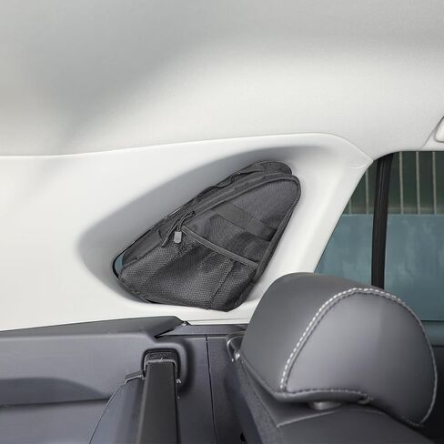 Rear Window Side Storage Bag Compatible with Toyot@ RAV4 2020-2025 Accessories, Travel Multi-Use Car Organizer, Car Trunk Organizer for Side Window Blocks Harmful Sun Glare and Heat in Saudi Arabia