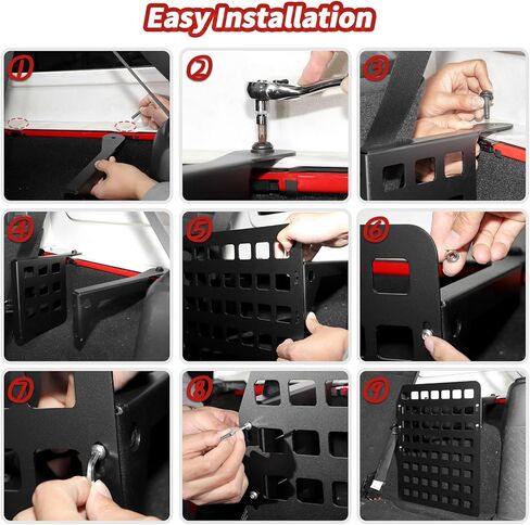 Metal Molle Storage Trunk Organizer Cargo Rack Shelf Storage for 2007-2018 Jeep Wrangler JK & Unlimited 4-door (Passenger Side) in Saudi Arabia