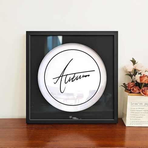 علبة عرض رأس الطبل مقاس 14 بوصة، إطار صندوق الظل المثبت على الحائط لرؤوس الطبل مقاس 14 بوصة، مجموعة تذكارات موقعة، خزانة خشبية صلبة بواجهة أكريليك، 18.5 × 18.5 بوصة، هدية موسيقي in Kuwait