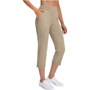 Capri Pants for Women with Pockets Tummy Control High Waisted Yoga Pants Workout Running Golf Travel Pants 2026 in Saudi Arabia