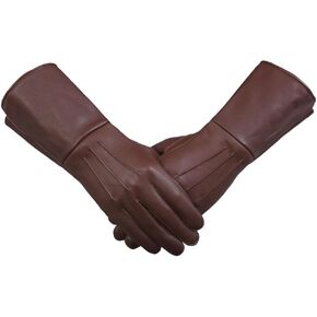 Medieval Renaissance Gauntlet leather cosplay gloves long arm cuff in Kuwait