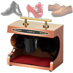 Fully Automatic Electric Shoe Polisher - Induction Technology, Compact & Titanium Finish, Effortless Shine for Home & Public Use, Shoe Types in Kuwait