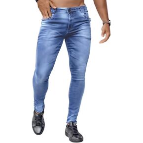 Men's Super Skinny Stretch Tapered Classic Slim Fit Jeans Distressed Straight Leg Fashion Comfort Flex Waist Pants in Saudi Arabia
