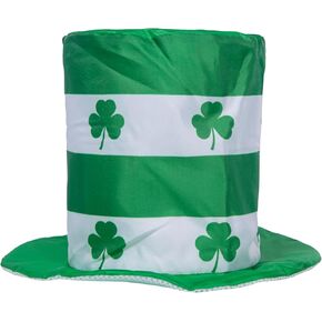 St.Patrick's Day Shamrock Clover Hat,Irish Green Top Hat,Costume Accessories Leprechaun Hat For Men Women in Kuwait