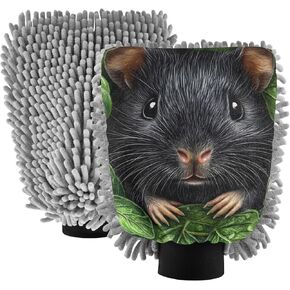 قفاز غسيل السيارات من AIXIWAWA، قفاز غسيل مقاوم للخدش وماص للماء، عبوة من قطعتين بطبعة ماوس لطيفة متوسطة الحجم in Kuwait