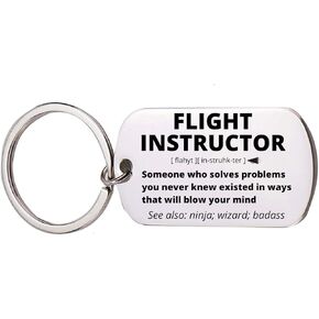 Infinity Collection Flight Instructor Gift, Personalized Flight Instructor Keychain, Pilot Jewelry Gift, Coworker Keychain in Kuwait