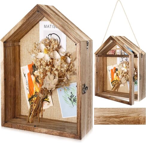 11 x 14 Inch Extra Deep Shadow Box Frame Depth 4.72in Large Shadow Box Display Cases with Linen Back and Removable Shelf House Shaped Picture Frame Wedding Bouquet Display for Picture Flower in Saudi Arabia