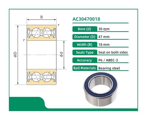 1PCS AC30470018 30X47X18 30BD4718 ACB30X47X18 ACB30470018 Conditioning Bearings in Saudi Arabia
