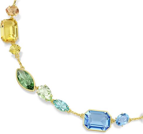 Swarovski Gema necklace, Mixed cuts, Multicolored, Gold-tone plated in Saudi Arabia