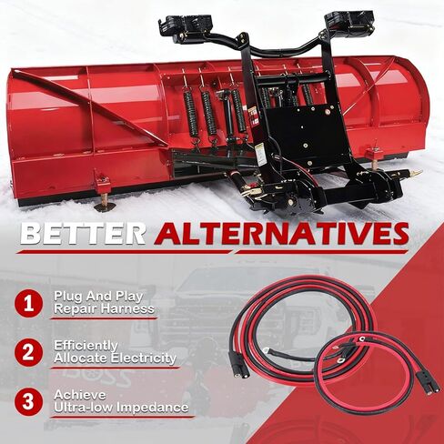 Power Ground Cable Truck Side HYD01684 & Plow Side HYD01690 Replace BOSS Snow Plow Wiring Harness in Saudi Arabia