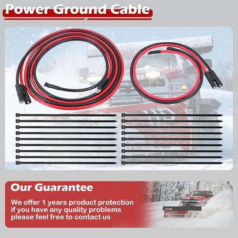Power Ground Cable Truck Side HYD01684 & Plow Side HYD01690 Replace BOSS Snow Plow Wiring Harness in Saudi Arabia