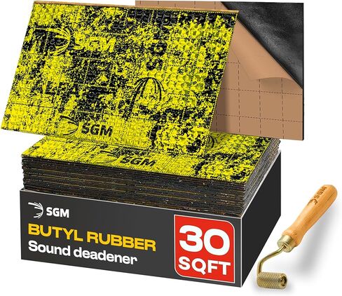 SGM Gold 80mil 5 قدم مربع حصيرة عزل صوت السيارة، مميت صوت السيارات، مادة بوتيل ذاتية اللصق لصوت السيارة، عزل الضوضاء الصوتية وألواح التخميد in Kuwait