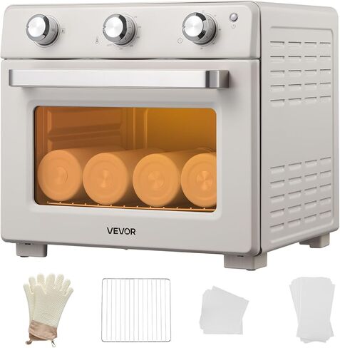 VEVOR Sublimation Oven Machine, 13 Qt, Fits 20oz Tumblers, with 50 Shrink Films, 1 Tape and 2 Heat Gloves, Oven for Sublimation Blank Tumblers, Mugs, Bowls, Off-White in Saudi Arabia