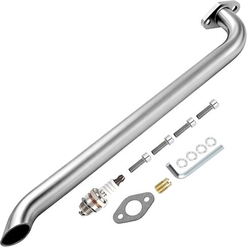Minibike Exhaust Pipe Kit Replacement for Lifan 79cc 105cc 152-3 Engine Monster Moto 80cc 105cc Motovox MBX10 MBX11 Coleman RB100 Mini Bike Mega Moto MM-B80 MM-B105 Parts in Saudi Arabia