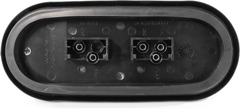 تكنيك T70-RW0T-6 | ضوء LED أحمر بيضاوي STTR مقاس 6 بوصات - عدسة حمراء، حامل بحلقة معدنية، PL-3، معتمد من DOT، مقاوم للماء IP68، ضوء مقطورة/شاحنة/RV 12 فولت، حزمة واحدة in Saudi Arabia