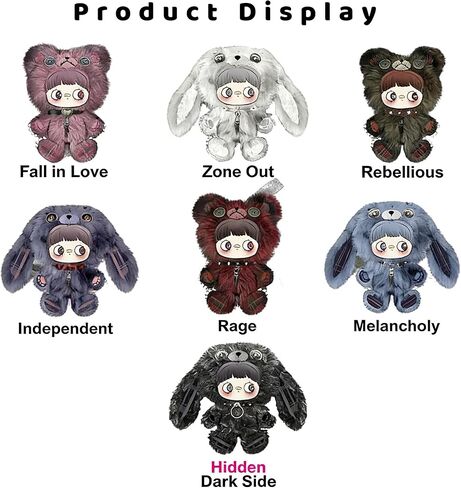 MayMei Rebel Doll Series 400% Plush Cute Backpack Blind Box (1 of 7 Possible Styles) Mini-Capacity Collectible Bags Birthday Gifts for Women in Saudi Arabia
