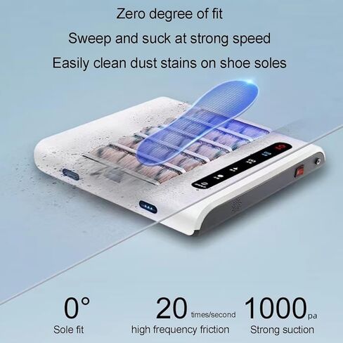 Rechargeable Automatic Shoe Polisher - 260RPM Dual Induction Cleaning Machine for Leather & Sports Shoes, Effortless Shine, No Water Needed, Smart Maintenance Tool for Quick & Easy Cleaning in Saudi Arabia