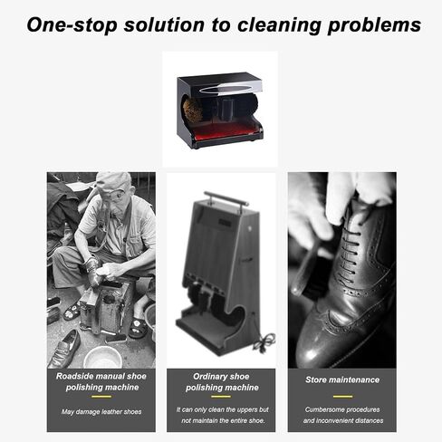 Automatic Shoe Polish Machine - Induction Shoe Polisher with Soft Brushes - Commercial Grade for Home, Hotel, and Bank Use - Effortless Shine and Care in Saudi Arabia